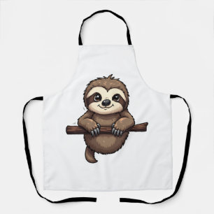 Engraved Sloth Tee Vintage Animal Art (2) Apron
