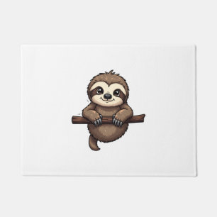 Engraved Sloth Tee Vintage Animal Art (2) Doormat