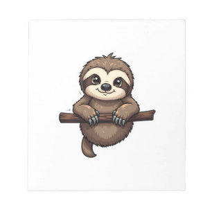 Engraved Sloth Tee Vintage Animal Art (2) Notepad