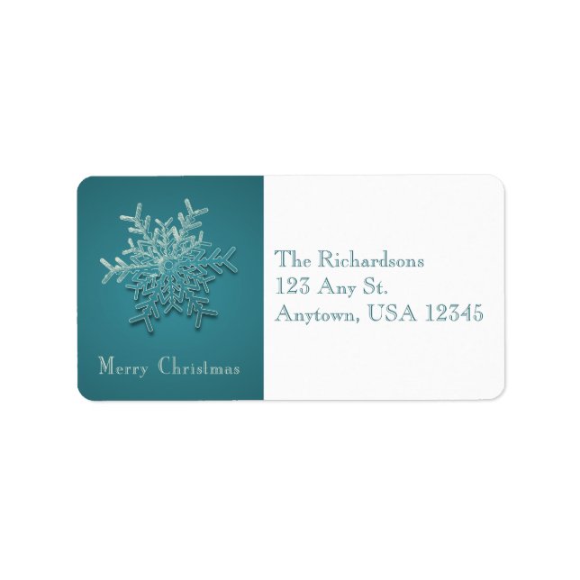 Engraved Snowflake Address Labels (Front)
