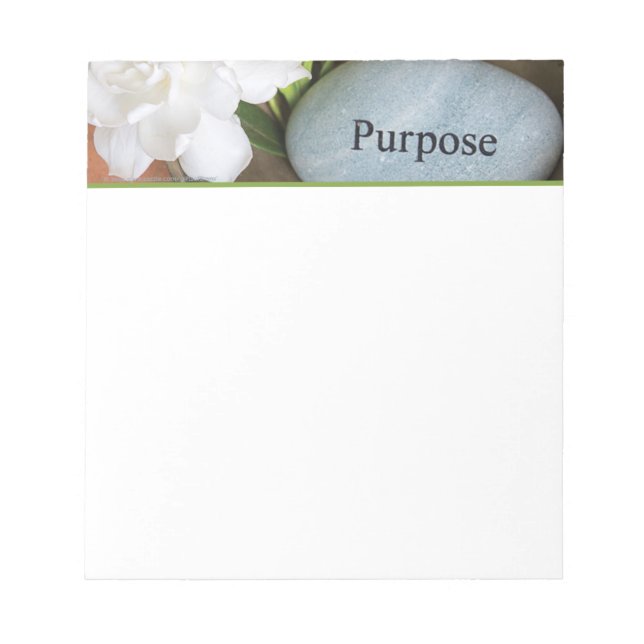 Engraved Stone, purpose - SMALL Notepad (Front)