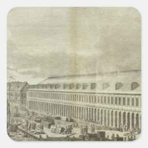 Engraved View of Saint Petersburg 2 Square Sticker