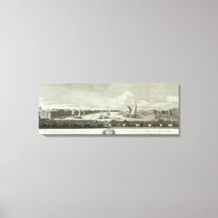 Engraved View of Saint Petersburg Canvas Print