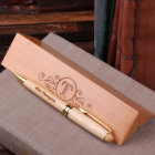 Engraved Vintage Monogram Desktop Case & Pen