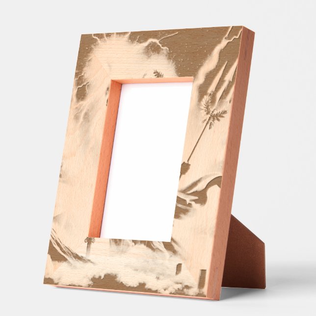 Engraved Wood Frame 4x6 - Personalized Wooden Phot (Left)