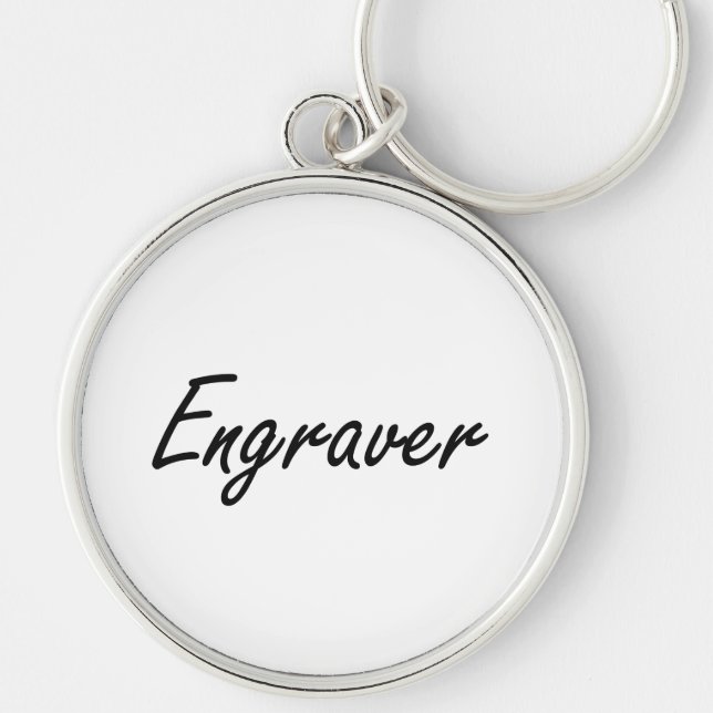 Engraver Artistic Job Design Keychain (Front)