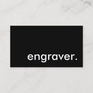 engraver. business card