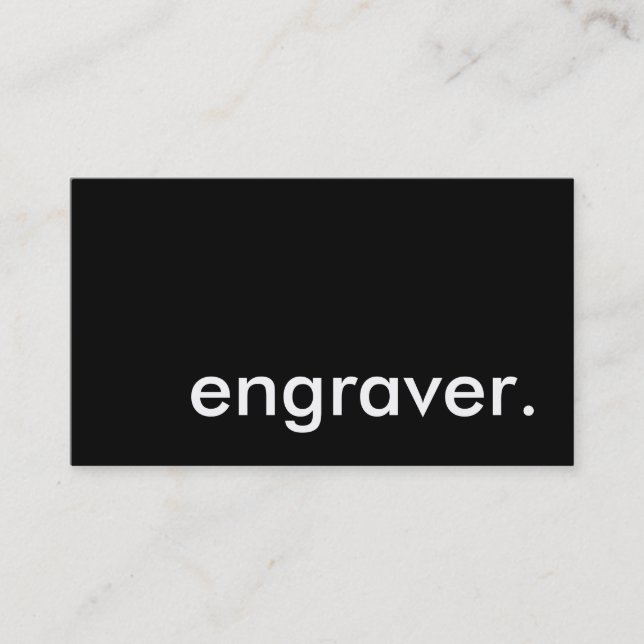 engraver. business card (Front)