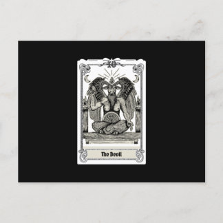 Engraving Tarot The Devil XV Postcard