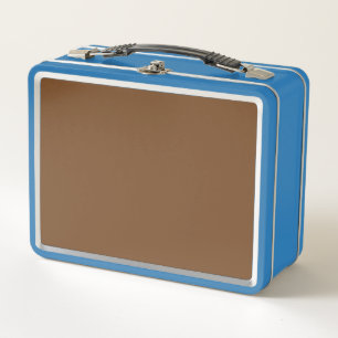 Enhance Your Design with a Brown Background Metal Lunch Box