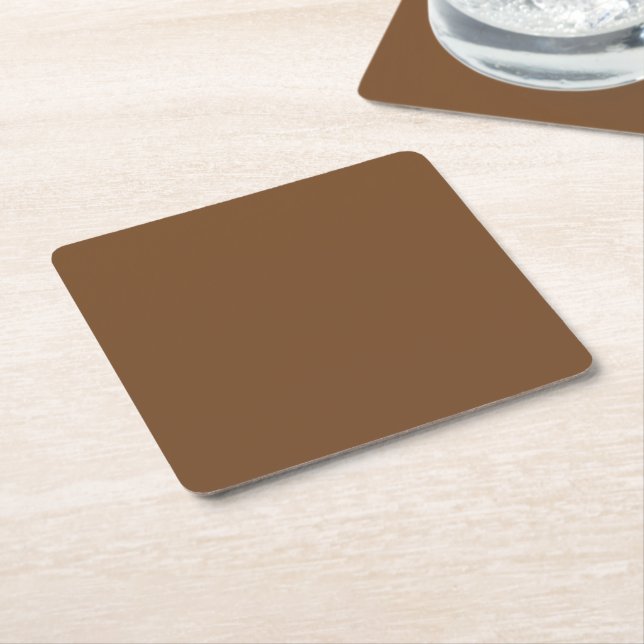 Enhance Your Design with a Brown Background Square Paper Coaster (Angled)