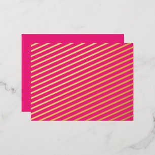 Enhance Your Design with Pink Background Foil Holiday Postcard
