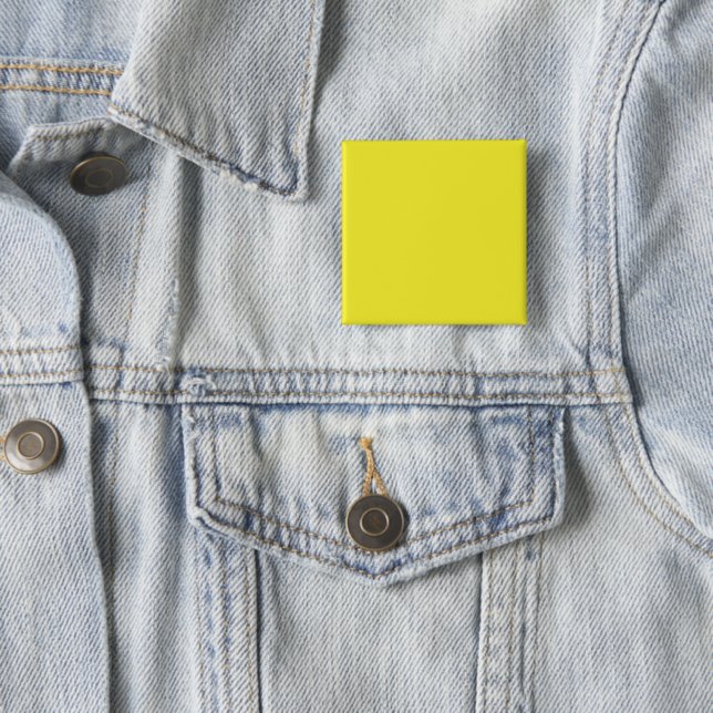 Enhance Your Design with Yellow Background  2 Inch Square Button (In Situ)