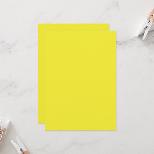 Enhance Your Design with Yellow Background  Invitation (Front/Back In Situ)
