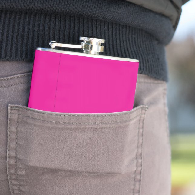 Enhance Your Space with a Pink Background Hip Flask (In Situ)
