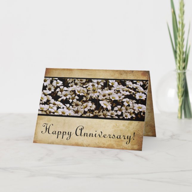 Enhanced Dasies Happy Anniversary Card (Front)