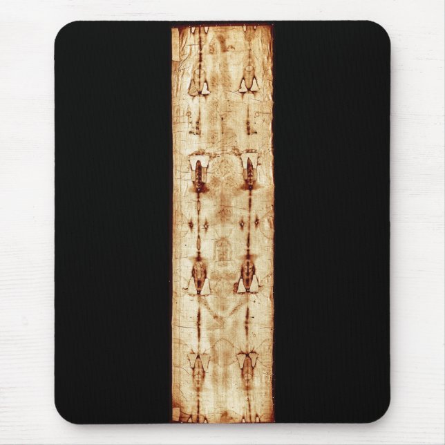 ENHANCED Shroud of Turin full image Jesus Christ Mouse Pad (Front)