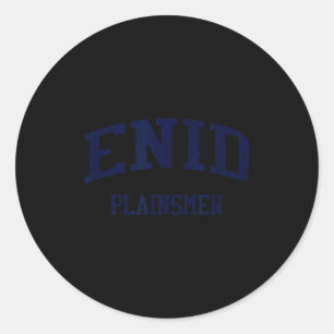 Enid High School Hs Ok Classic Round Sticker