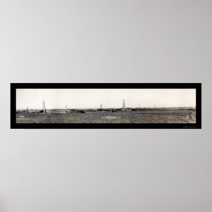 Enid OK Hoy Oil Field Photo 1917 Poster