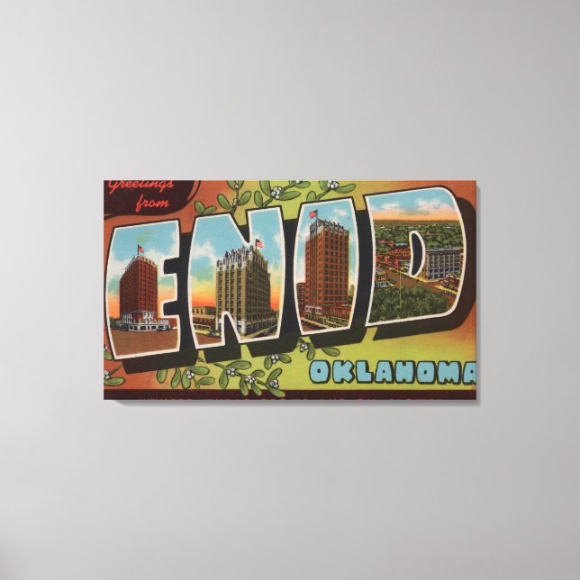 Enid, OklahomaLarge Letter ScenesEnid, OK Canvas Print (Front)