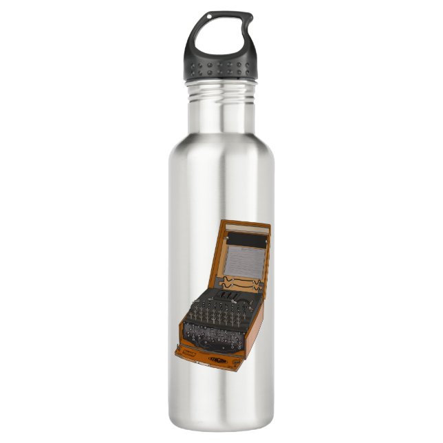 Enigma Machine 710 Ml Water Bottle (Front)
