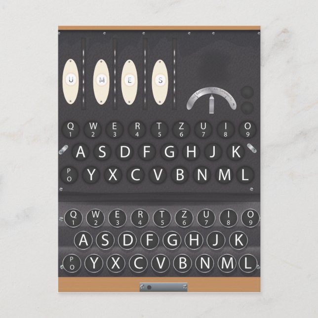 Enigma Machine Postcard (Front)