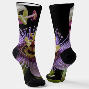 Enigmatic Beauty: the Purple Passion Flower Socks