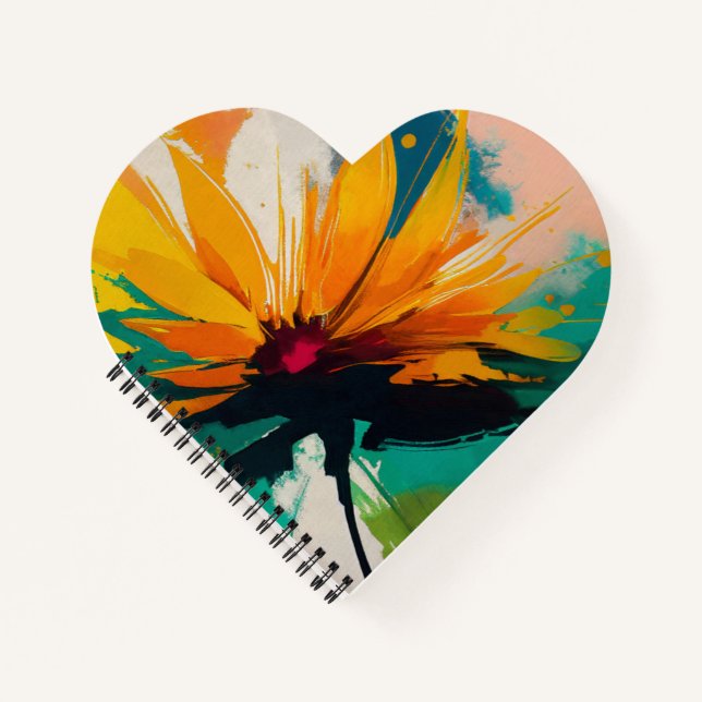 Enigmatic Blossom – A Dance Of Color And Motion Notebook (Front)