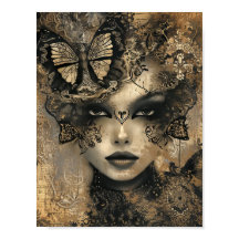 Enigmatic Elegance: Butterfly Whispers and Vintage