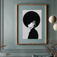 Enigmatic Elegance: Side Profile Oversized Hat