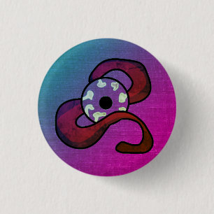 Enigmatic Entwined Eye 1 Inch Round Button