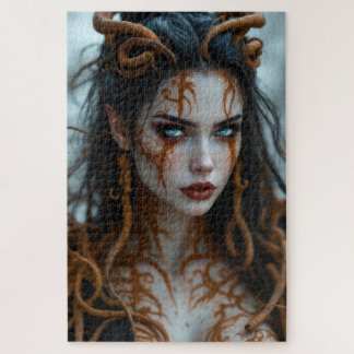 Enigmatic Pale Beauty Cinnamon Muse Jigsaw Puzzle