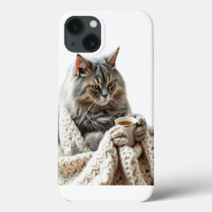 Enjoy Cat Winter Tea  iPhone 13 Case