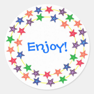 Enjoy, Circle of colourful stars stickers