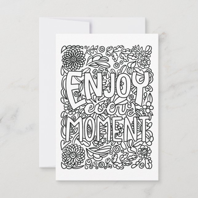 Enjoy Colour Your Own Note Card (Front)