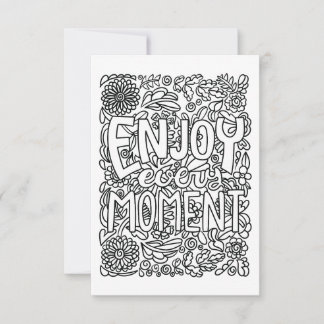 Enjoy Colour Your Own Note Card