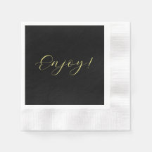 "Enjoy" Customizable Paper Napkin