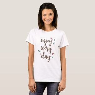 Enjoy every day feather boho design t-shirt