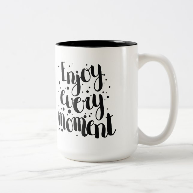 Enjoy Every Moment 2 Two-Tone Coffee Mug (Right)
