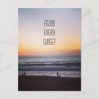enjoy every sunset postcard