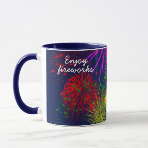 Enjoy fireworks funny customizable mug