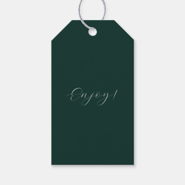 "Enjoy" Green Gift Tag (Front)