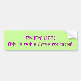 ENJOY LIFE! BUMPER STICKER