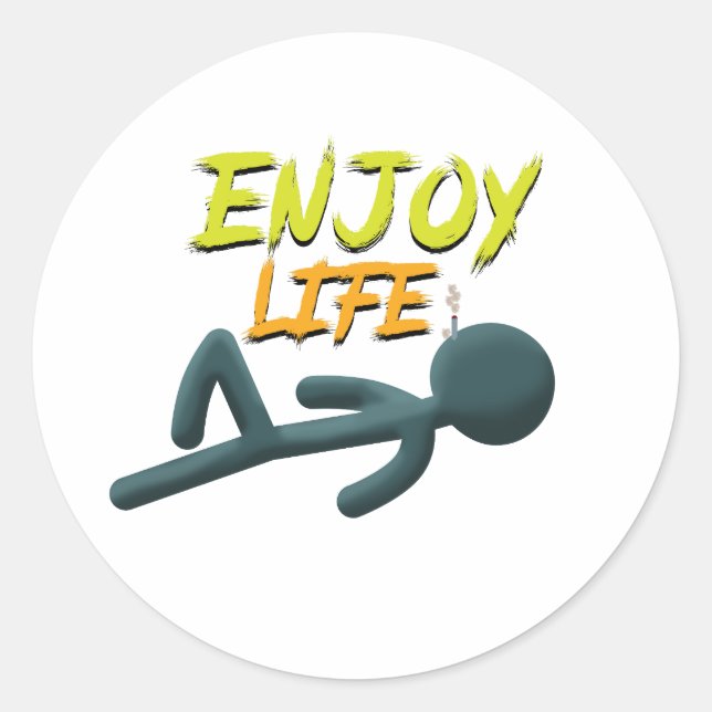 Enjoy Life Classic Round Sticker (Front)