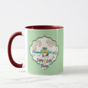 Enjoy Little Things   Cozy Winter Scene Mug