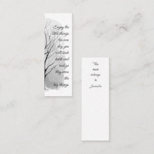 Enjoy Little Things Inspirational Life Quote  Mini Business Card