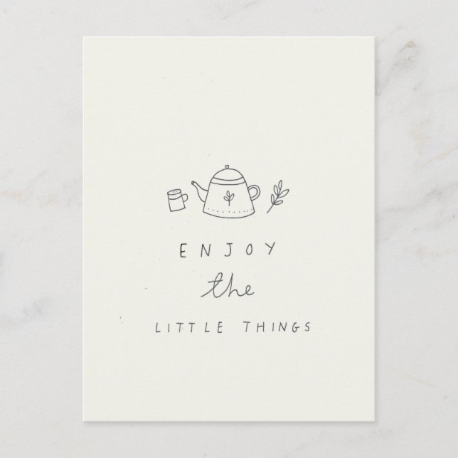 Enjoy little things minimalist blessing postcard (Front)