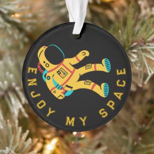 Enjoy My Space Cute Astronaut Christmas Ornament