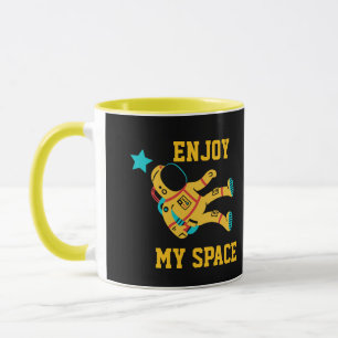 Enjoy My Space Cute Astronaut Two-Tone Mug