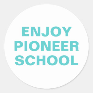 Enjoy Pioneer School JW Classic Round Sticker